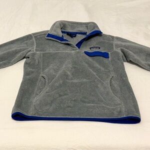 Patagonia Gray and Blue Fleece Jacket